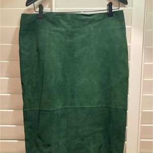 Hunter green (NWT) suede skirt